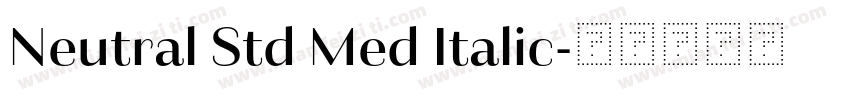 Neutral Std Med Italic字体转换